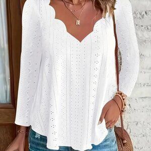 White Eyelet Top - NEW
